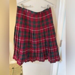 Vintage plaid wool skirt
